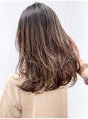 ハイライトベージュ_ココアブラウンフリンジウェーブ_ba294102