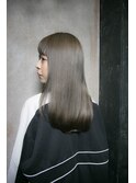 アッシュベージュ　艶ロング