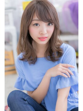 ミック ヘアアンドビューティー 大山店(miq  Hair&Beauty) 前髪カール斜めバング美シルエットニュアンスカラーくびれヘアa1