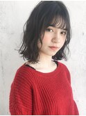 切りっぱなし波打ちボブ