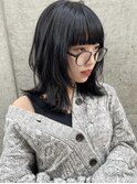【emu Reina】黒髪/ワイドバンク/ミディアムレイヤー/ウルフ