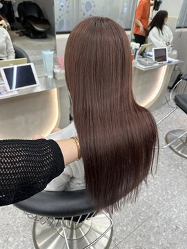 ロンド マーレ 天神大名店(Lond mare) ピンクブラウン/暖色カラー/カシスピンク/韓国ヘア/顔周りカット