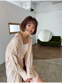 前髪キュートなカジュアルボブスタイル♪