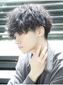 【ソフトツイスパ】 チリつきすぎない 前下がり マッシュ