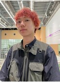ペールピンク/パーマ/メンズ