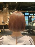小顔補正立体カット×ナチュラル丸みボブ 10代20代30代40代50代