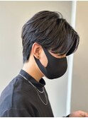 黒髪マッシュナチュラルマッシュメンズヘア韓国ツーブロック