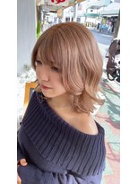オリビアヘアー(OLIVIA HAIR) ミルクティーベージュ×インナーブラウンのエモカラー
