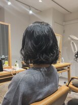 クラップス 上大岡(CLAPS)&nbsp;切りっぱなしボブパーマウェーブパーマ黒髪20代30代40代50代