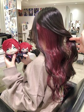 トーキョー オタクヘアー(TOKYO OTAKU HAIR) にじさんじ ローレン 推しカラー インナーカラー ボルドーレッド