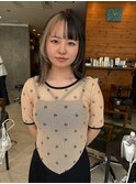 デザインカラー ブラック ミルクティーベージュ ミディアム 大須