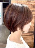 大分ショート/ショートボブ/ブラウンカラー/大人ショート