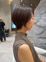 ソワネ 表参道(soigne)&nbsp;青山白髪ぼかしウルフショートカットベージュアッシュ40代50代◎