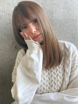 マルツ 銀座(maltu) 柔らかストレートロングヘア/シナモンベージュカラー