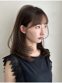 韓国風/レイヤー/前髪カット/オリーブ/透明感/ハッシュカット