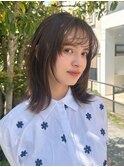大人ガーリー/バタフライカット/ミディアムレイヤーカット/原宿