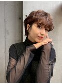 【e.dit tokyo miu】ショートパーママロンカラーブラウン