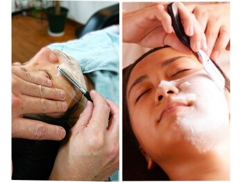 カットスペースティーズ(cut space T'ease)の写真/【鬼無駅から徒歩5分】男女共に人気！☆感動のお顔剃り＆眉カットでワンランク上の身だしなみへ。