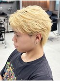 ダブルカラー/ブリーチ/ミルクティー/ヘアカラー/men's
