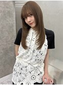 ロングレイヤー・ハッシュレイヤー・マロンベージュ