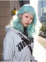 ユルク(JURK nagoya) 栄/ミルクティーブロンド/ダークブルー/デジタルパーマ