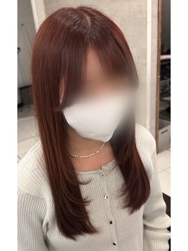 アンクス(anx) ピンクブラウン、レイヤーカット
