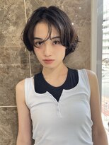 ハニーシブヤ(HONEY shibuya)&nbsp;ボブパーマ/ショートボブ/ヘーゼルグレージュ/シアーバング1