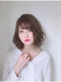 【南一路】10代20代人気愛されふわくしゅエアリーミックスボブ
