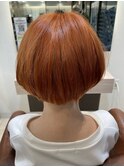 『ブリーチあり』#キャロットオレンジ ミニボブ