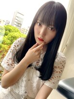 ワンス(Once)&nbsp;Once 艶髪 暗髪 縮毛矯正 韓国風 シースルーバングby.KOHEI