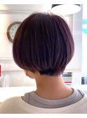 ショートボブ×冬色