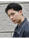 ワイルドアップバング刈り上げツーブロックオールバック