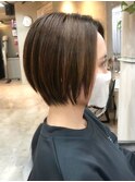 ショートボブ×シルキーベージュ20代30代40代50代