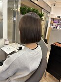 まとまるボブ　縮毛矯正　地毛風ストレート　ボブ縮毛　大人ボブ