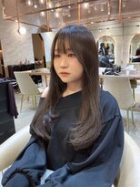 ロンド エスポワール 錦糸町(Lond espoir)&nbsp;セミディダークアッシュシアーカラー姫カット【韓国ヘア鈴木颯】