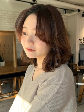 ガーデン ミサト 三郷中央(garden misato) 20代30代40代大人可愛いひし形ふんわりレイヤーボブ×前髪なし