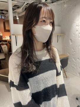 コフィー バイ メルト 吉祥寺(cofy by melt) 【松本咲花】ブリーチなしくすみベージュ冬カラー韓国風ロング