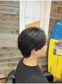 長めのナチュラルセンターパート