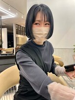 ロシェ 横浜店(loche)&nbsp;イメチェンミニボブ×美髪ブルーグレージュ[横浜駅]