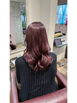 ポイントファイブバイソレイユ 小松店.5 by SOLEIL) ロング髪質改善カシスレッド