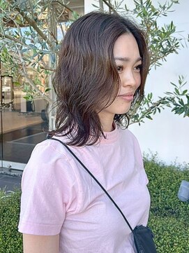 リリー(Rilie) 大人ウェーブミディ/ナチュラルブラウン