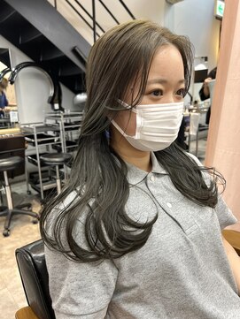 ヌープヘアーアイス(NUUP.hair ici) 大人可愛い透明感ブリーチなしくすみカラー