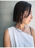 タイトボブ/ボブ/切りっぱなし/耳かけ