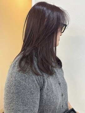 キアラ(Kchiara) ブリーチなしラベンダーベージュレイヤーカット福岡天神美容室