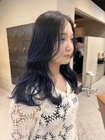 ヘアー アイス ルーチェ(HAIR ICI LUCE)&nbsp;ブルーアッシュカラーグラデーションカラーブルーブラック/中西