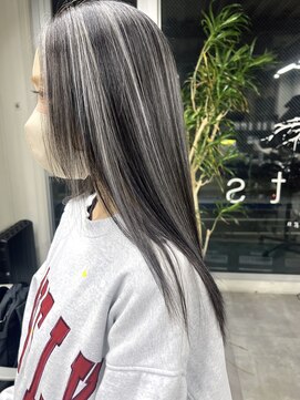 ルーツ ヘア デザイン(roots hair design) 新町美容室★roots★大人ハイライト白髪ぼかし★ケアブリーチ