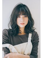 クロワ(croix)&nbsp;【croix】 Aラインウェーブ×ココアブラウン/フレンチガーリー