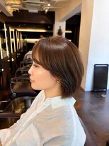ティーシェル(TIECHEL)&nbsp;大人可愛い◎丸みショートボブ×透明感ツヤ髪ブラウン