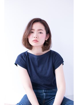 アンヘアー 元町三宮(UNHAIR) shiomi H　くびれミディ大人ボブ【モーブカラー】