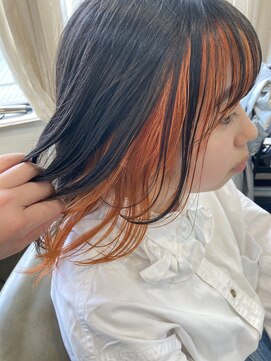 モワ 仙台(Mois) ボブ×オレンジフェイスフレーミング